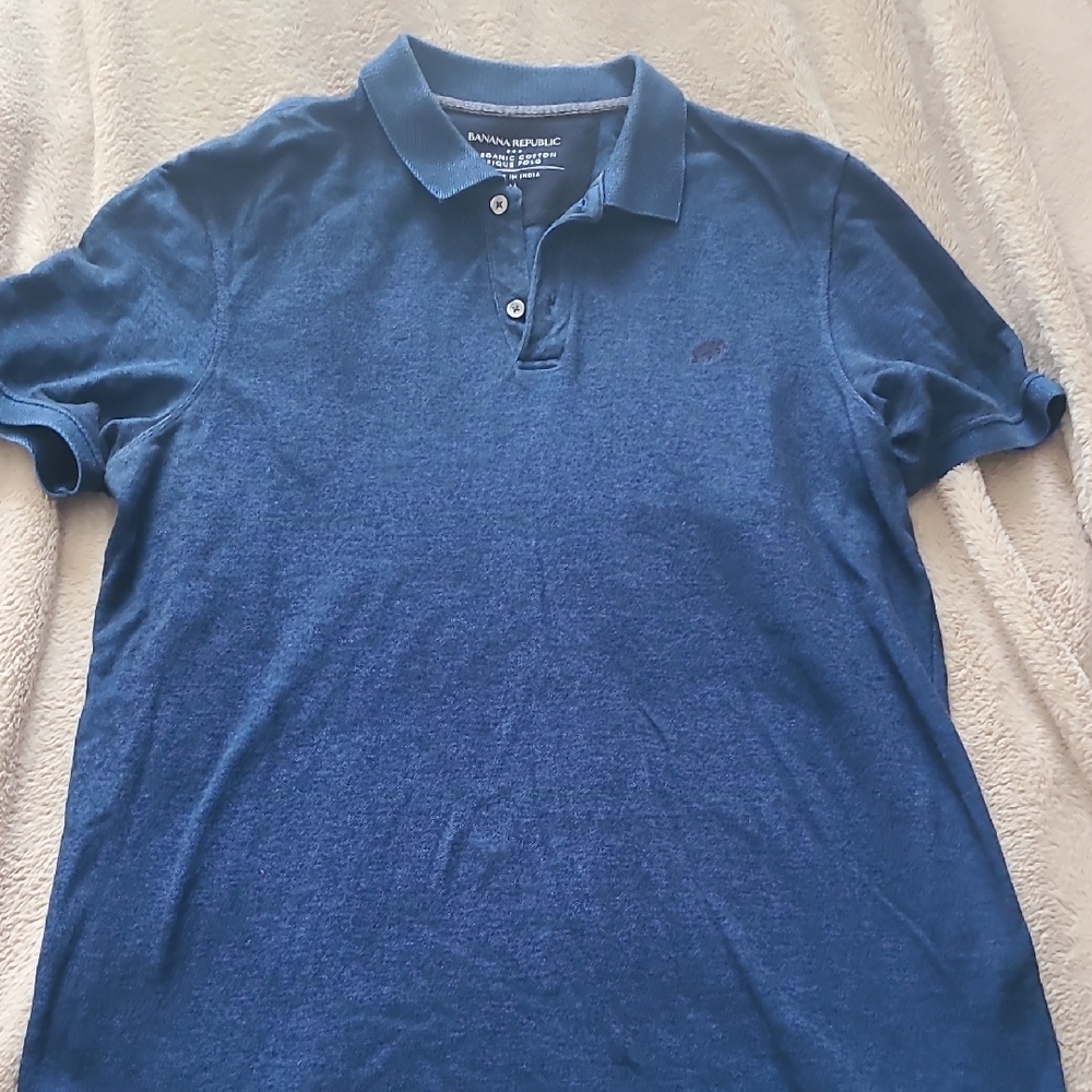 Banana Republic Blue Polo Shirt Classic Design